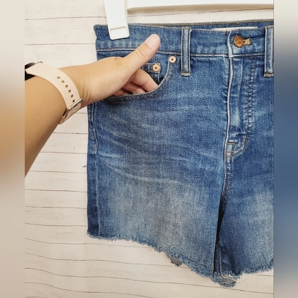MADEWELL HIGH-RISE DENIM SHORTS, SZ 27